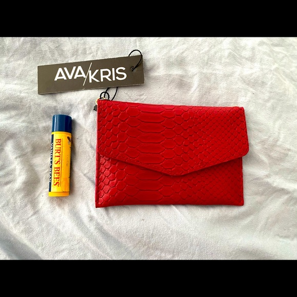 Ava/Kris Ruby Red Snake Wallet - Picture 2 of 3